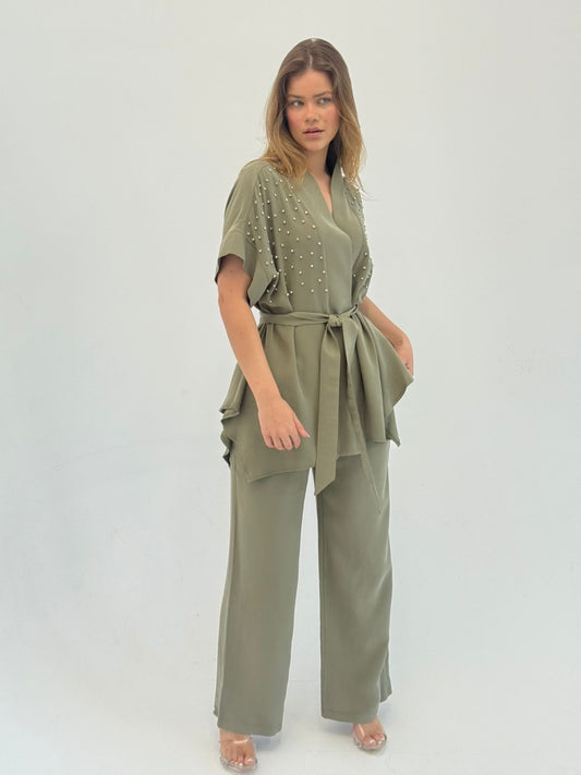 Crystal loose Set In Olive