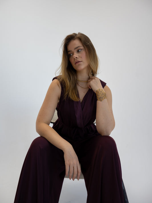 Silk burgundy set