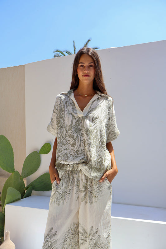 Palm spirit two pieces set In olive