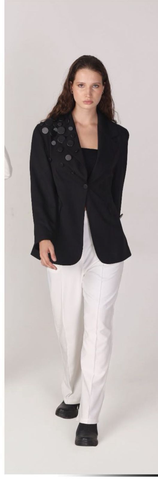 Button Blazer In Black