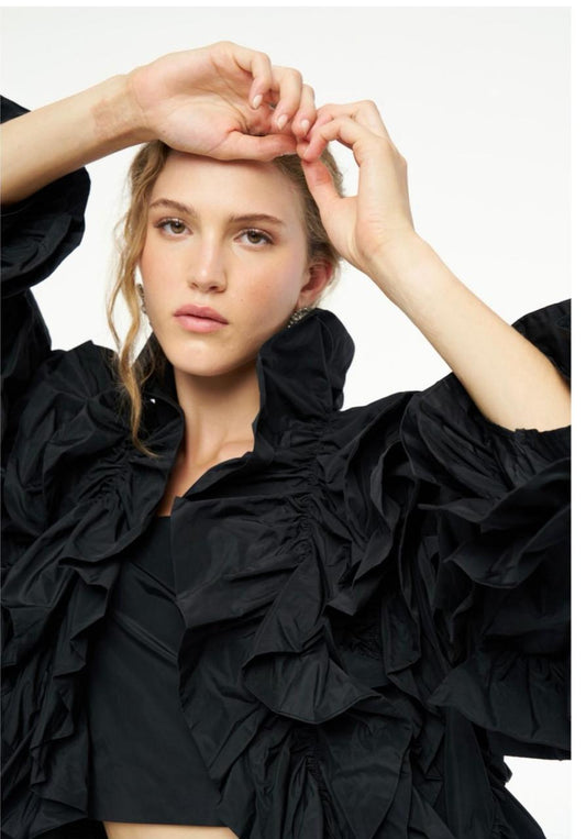 Triple Puff Jacket In Black