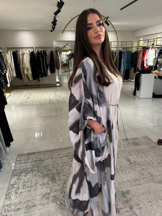 Soft Grey Marble Kimono