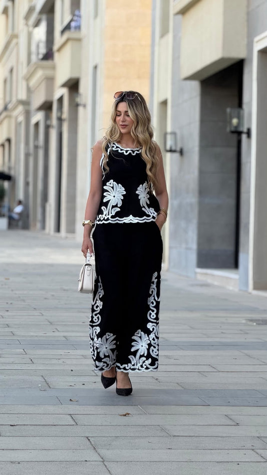 Black In White Palm Set