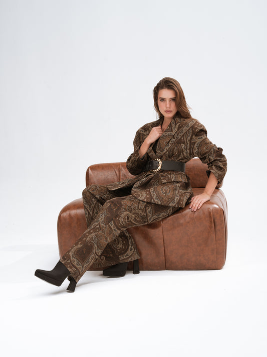 Artistic Suit In Brown