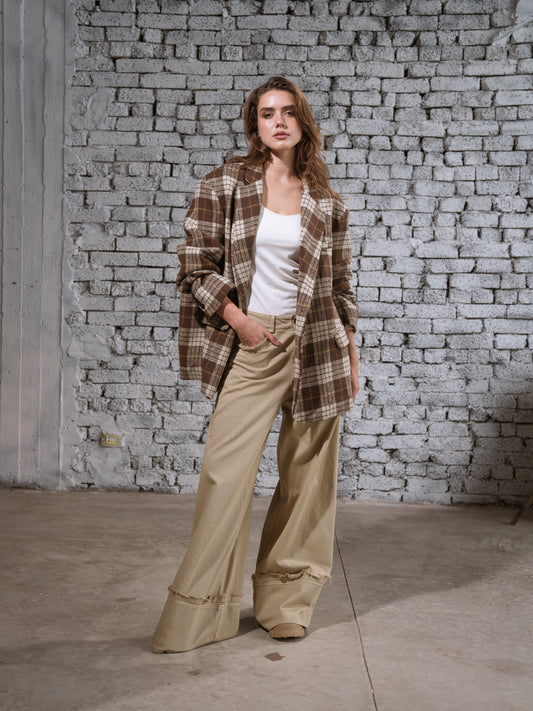Plaid Oversized Blazer