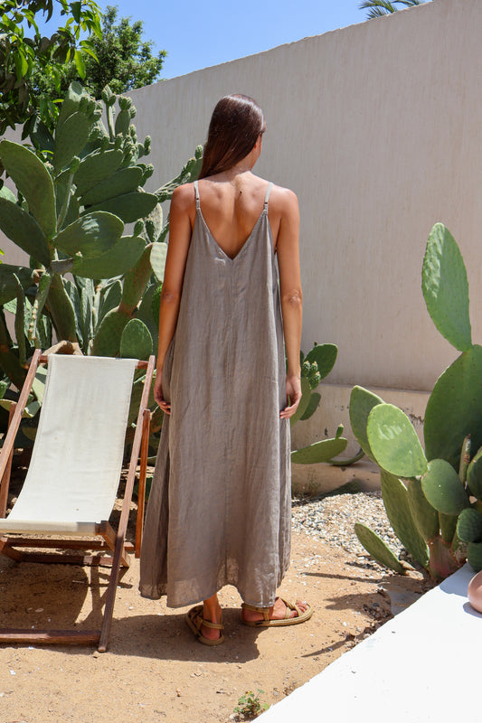 Boho Breeze kimono and Dress Set in Grey
