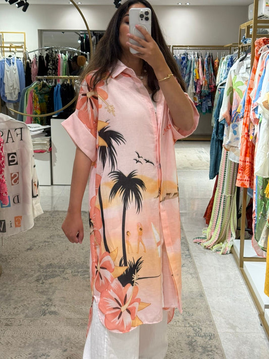 Palm Tree Long Dress