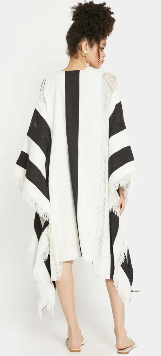 Sage Black Kimono
