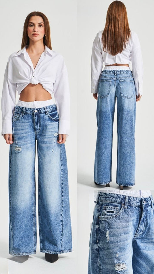 Light Double Layer Denim Pants