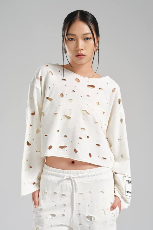 Ripped & ready set in white