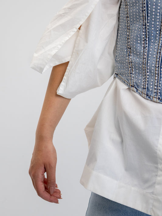 Cutout Shirt In White
