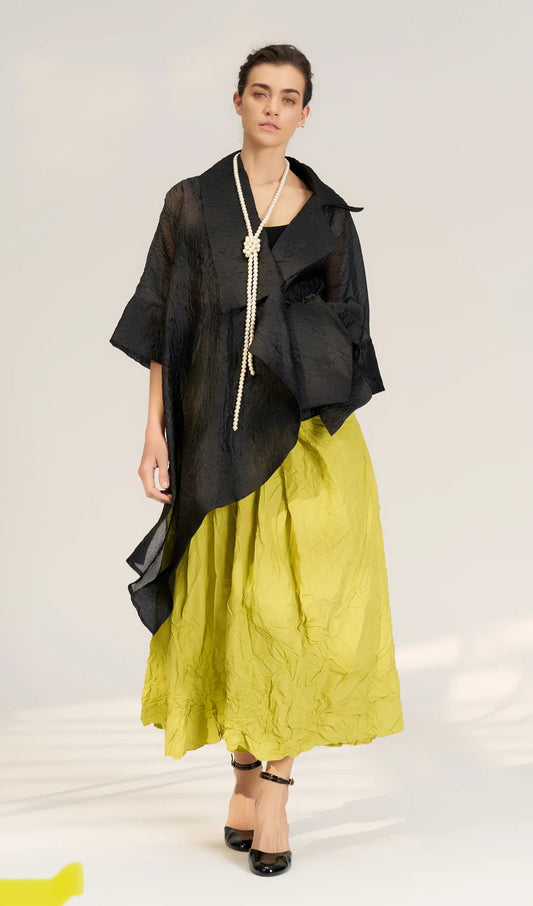 Organza Statement Jacket in Black