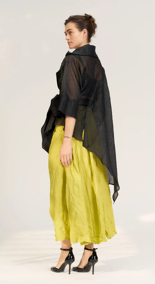 Organza Statement Jacket in Black