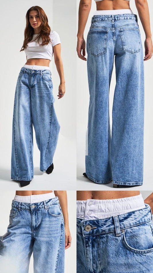 Light Double Layer Denim Pants