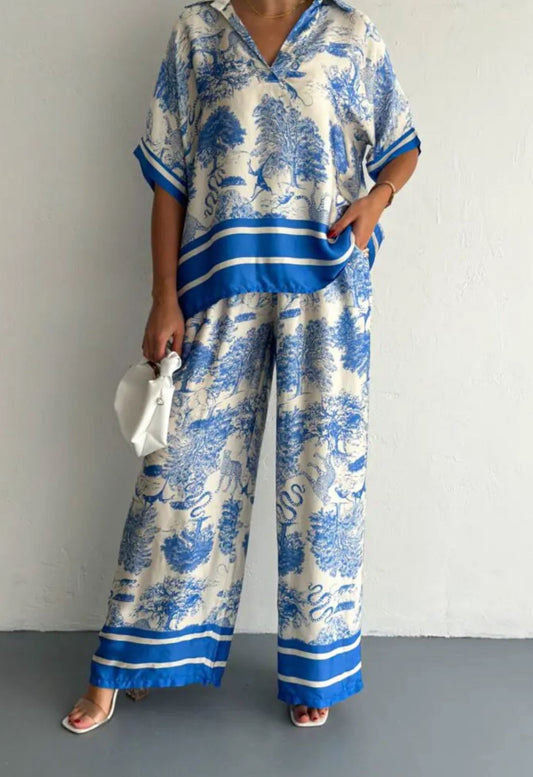 Palm spirit two pieces set In Blue