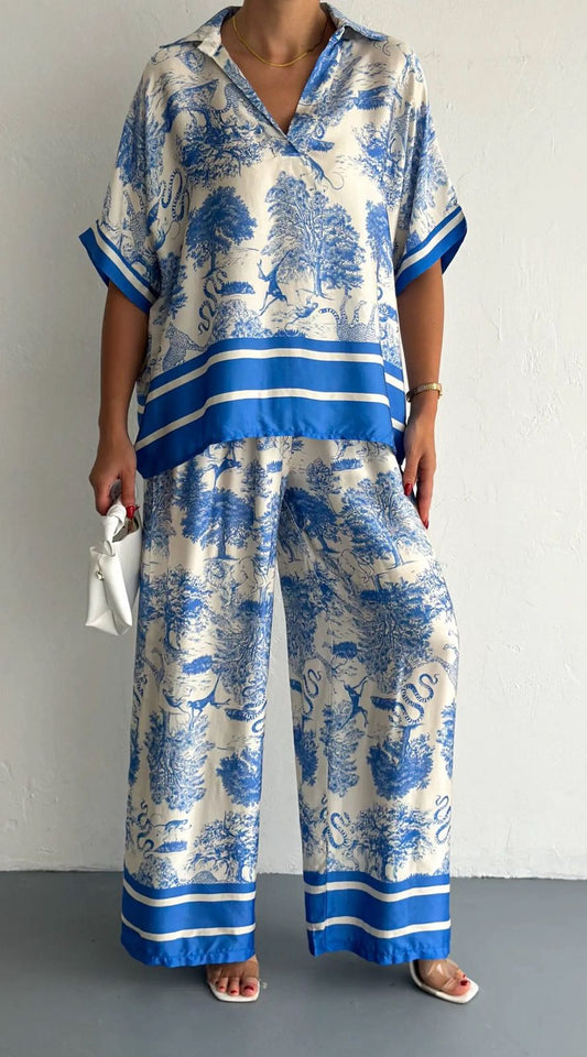 Palm spirit two pieces set In Blue