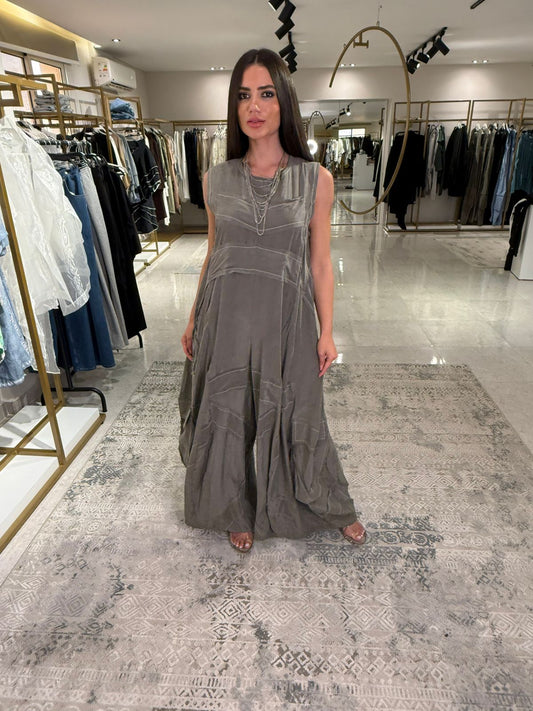 Loose Jumpsuit In Olive