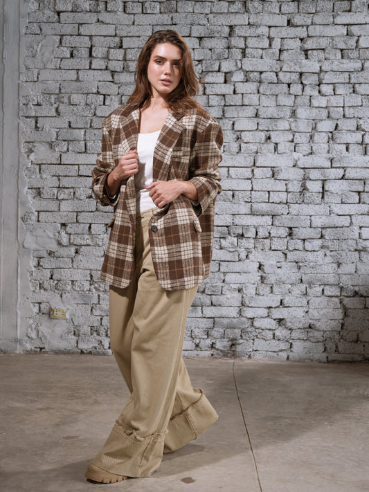 Plaid Oversized Blazer