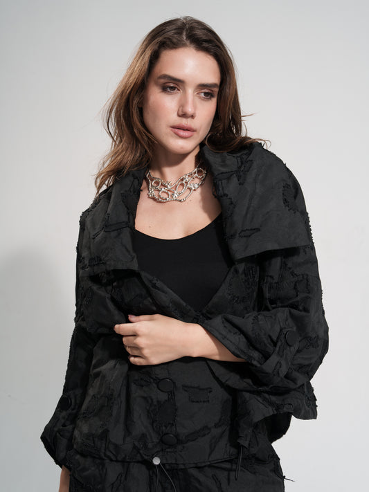 Textured Flow Set In Black